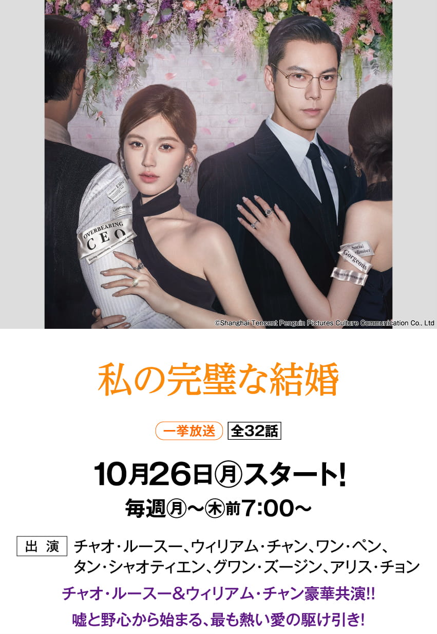 私の完璧な結婚 | 「華流 最新ラインアップ」特設サイト｜ホームドラマチャンネル