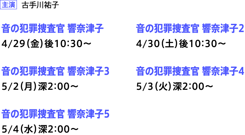 主演 古手川祐子