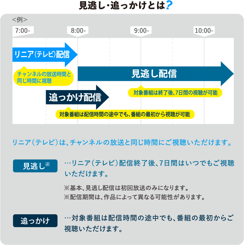 見逃し・追っかけとは？