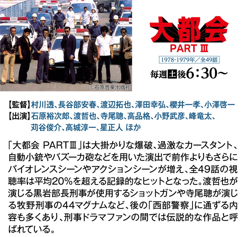 大都会 PARTⅢ｜石原プロモーション制作ドラマ総力特集｜ホームドラマチャンネル
