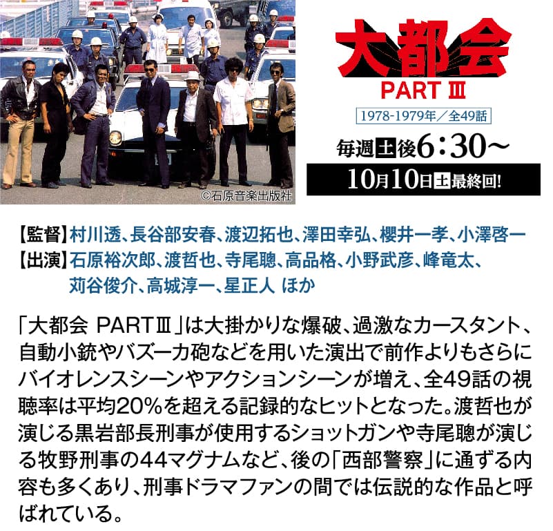 大都会 PARTⅢ|石原プロモーション制作ドラマ総力特集|ホームドラマチャンネル